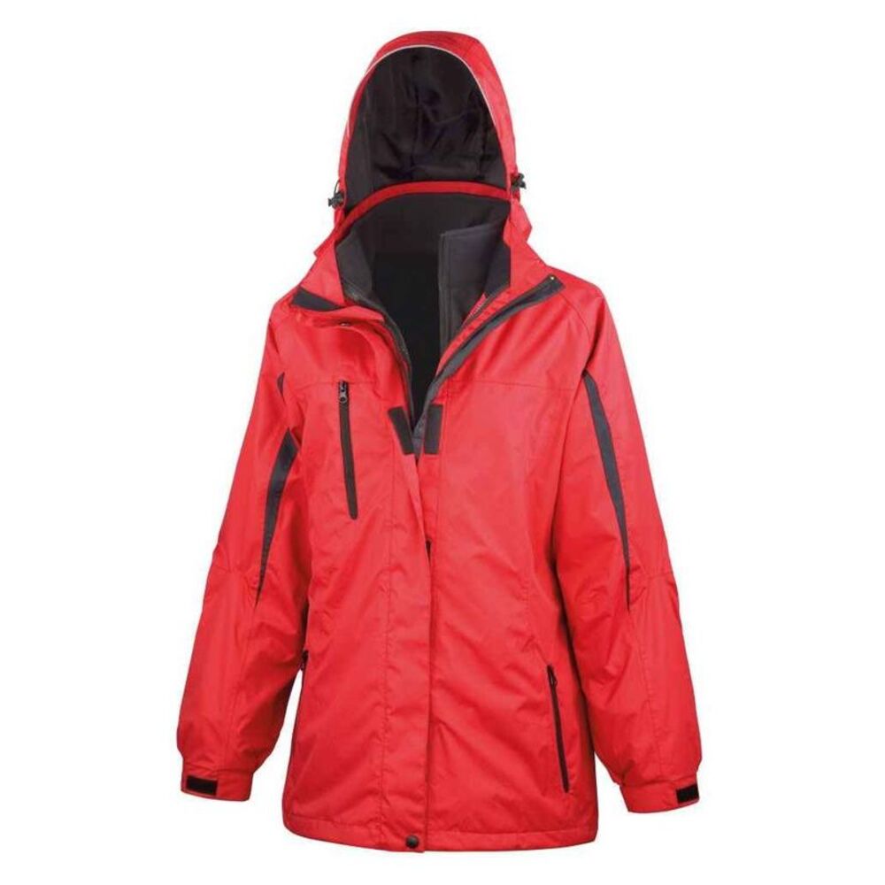 Result Womens/Ladies Journey 3 in 1 Jacket / Red/Black